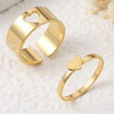 하트 나비 퍼즐 커플링 반지 링 여성 용 주얼리 빈티지 귀여운 우정 사랑 애정 학생 악세사리