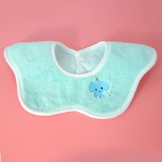 DIU 【獨立包裝】嬰棉藝純棉防水圍嘴兒童a類口水巾嬰兒防吐奶花瓣圍