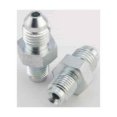 JEGS AN 인버티드 플레어 브레이크 어댑터 피팅 4AN x 38인치 24 수컷수컷 직선 1팩당 2개 아연도금 강철, JEGS AN 인버티드 플레어 브레이크 어댑터 피팅 4