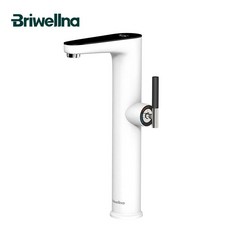 브리웰나 온수 수도꼭지 220V 전기 온수기 카운터탑 싱크대용 히팅 싱크대 흐름형 히터, 유럽 연합, Matte White