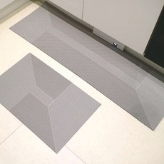 아엘루 3중 흡수 논슬립 빨아쓰는 규조토 발매트, 컨템포러리 스트라이프, 1세트