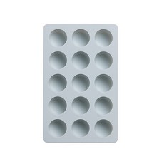 15格 草莓造型 矽膠模具, 灰色圓形, 1個
