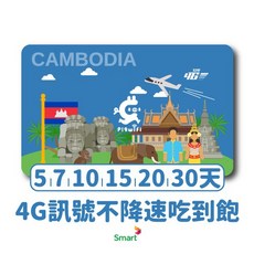 Pigwifi 柬埔寨上網SIM卡, 5天