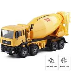 [호환] 볼보 콘크리트 믹서 트럭 1/50 장난감 엔지니어링 자동차 소형 차량 다이캐스트 금속 모델 사운드, 02 Concrete Mixer Truck, 1개