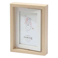 木質旋轉相框 多角度展示照片 簡約風格居家裝飾 優質木材製作, 1個, 淺款