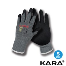 KARA 카라 윈터 소프트웜 그립 겨울 기모 라텍스 코팅 장갑 S, 1개, 그레이