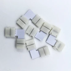 L모양 4Pin3PIN 커넥터 10mm 폭 직각 3528/5050 SMD RGB 용 솔더리스 어댑터 터미널, 01 10PCs, 04 5PIN L 5PCS