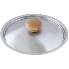 우루시야마 금속공업 프라이팬 뚜껑 스테인리스 소재 철 프라이팬에도 사용할 수 있다 세련된 목재 손잡이 일본 제조 프라이팬 커버 스테인리스 뚜껑 USF-20 스테인리스제 냄비 뚜껑