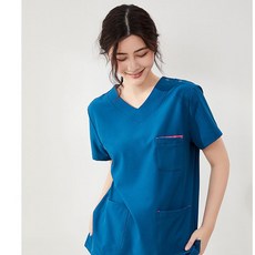 간호사복 세트 캐주얼 여성 여름 속건 고탄력 수술복 루즈핏 병원유니폼 간호복 상하의 투피스 CY