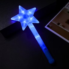 五角星應援棒 演唱會發光星星 熒光棒 手燈 閃光棒 公司聚會製作LOGO道, 藍色大五星, 1個