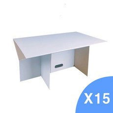 무지테이블 피크닉테이블 휴대용테이블 비닐백 포함 15개입, 무지테이블 화이트+비닐백(15개입)