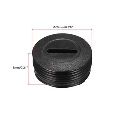 6/10/20 개 검정색 플라스틱 나사 카본 브러쉬 홀더 캡 케이스 직경 10mm/12mm/13mm/14mm/15mm/16mm/18mm/, [05] 10Pcs 20x8mm ODxH, 14 10Pcs 20x8mm ODxH