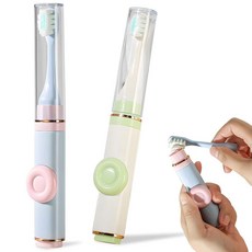 Roioiow 접이식 여행용 칫솔 키트 2개 - 수동 접을 수 있음 내장 치약 용기가 있는 휴대용 구강 관리를 위한 부드러운 칫솔모 여행 캠핑 비즈니스에 이상적, Roioiow 접이식 여행용 칫솔 키트 2개 - 수동,