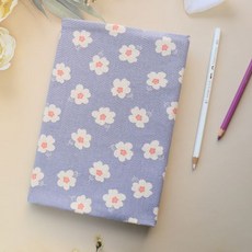 【紫色小花】書衣 書套 可調式 布書衣 A6 A5 A4 B6 50K 25K 32K 20K 16K, 1個