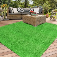 XLX TURF 야외 인조 잔디 러그 4FT X 발코니 파티오 마당 반려동물 반려견 패드용 그린 합성 바닥 매트, 4 x 6 feet
