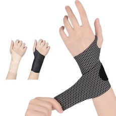 루나버블 슬림핏 테이핑 벨크로형 팔목 손목 보호대 아대 [2개입 - 1세트] 성인 남녀공용 남자 남성 여자 여성 임산부 엄지 얇은 현장 테니스 배드민턴 골프 헬스 작업 스트랩 밴드, 2개, 블랙