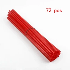 유니버셜 전동사이클 36/72개 휠 림 스포크 랩 키트 스킨 프로텍터 커버 SX EXC TC TE KXF CRF YZF WR RM, 02 Red 72Pcs