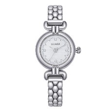 빈티지 클래식 금속 체인 여성 손목시계 레트로 미니 라운드 메탈 워치