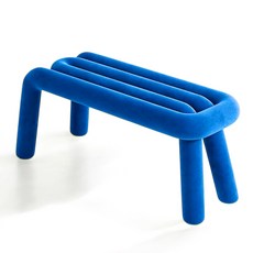 VITALO 인테리어 볼드벤치 까페 의자 롱 체어 현관 쇼룸 스튜디오 의자, 1개, 블루(BLUE)