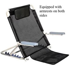 바닥 의자 좌식 소파 접이식 등받이 거실 휴식 체어 다기능 침대 다중 기어 조절 가능 팔걸이가 있는 휴대용 프레임, 2)Black Breathable-A