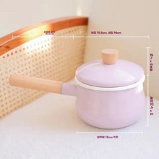 픽유아 법랑용기 법랑 주전자 다용도 계량컵, P. 1.7L 타로 퍼플 밀크팟 결함 있음