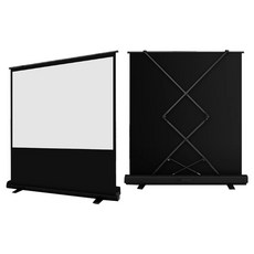 攜帶式免打孔地拉幕100吋 16:9 白玻纖高畫質移動投影螢幕, 60吋, 16:9白玻纖