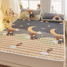 두툼한 토퍼 매트리스 침대 사계절 차박토퍼 차박매트 두툼한토퍼 접이식 푹신한 꿀잠 바닥 우주 0.9x2m, 1cm, 드림스타리스카이