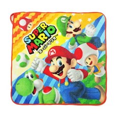 Super Mario 馬力歐兄弟 造型手帕 33x33cm 可吊掛, 1個, 馬力歐手帕33x33cm, N/A