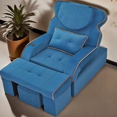 足浴沙髮電動椅按摩床足療修腳沙髮床美甲洗腳一體修腳床洗浴躺椅, 9主體+腳蹬+技師蹬+頭腰枕