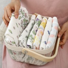 하라다 키요이 일본 카야 7겹 행주 키친크로스 30x40cm, 1개, 핑크 블라썸