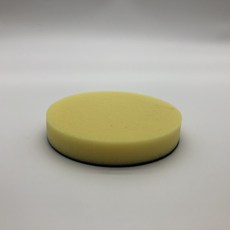 台製6寸氣動海綿上蠟打蠟海綿組，汽車美容拋光必備，輕鬆恢復漆面光澤, 1個, 6吋「粗」黃色