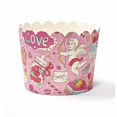 大祺百貨 蛋糕紙杯 邱比特設計 中號 50入, 詳見包裝, 詳見包裝