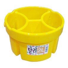 4칸 2L 달리 노랑(소) 물통 수채화물통 수채화 입시물통 미술입시 달리물통, 단품