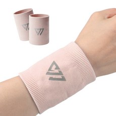 WRELS 가압 니트 스포츠 손목보호대 초경량 흡한 통기성 남녀공용 야외 운동용, 2개, 핑크색