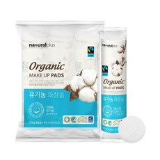 내츄럴플러스 유기농 화장솜 원형, 100매입, 3개