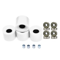 4 조각 60mm 78A PU 스케이트 보드 바퀴, 화이트 골드 커버