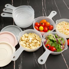 Olio Handle 微波冷凍米飯細分儲存容器 淺灰色 500ml, 象牙色, 灰色