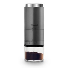 위즈웰 휴대용 마치나 무선 전동 자동 핸드밀 커피그라인더 그레이, WSG-9890