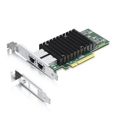 10Gtek 10Gb PCI-E NIC 네트워크 카드 듀얼 SFP+ 포트 인텔 82599ES 컨트롤러 PCI 익스프레스 이더넷 LAN 어댑터 지원 윈도우 서버 /리눅스 /VM, X540-10G-2T(2xRJ45), x1
