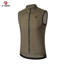 X-TIGER 경량 자전거 조끼 자켓 남자 유니폼 휴대용 스토리지 방풍 사이클링 민소매 저지 의류