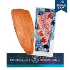 화이트베어 훈제연어(통) 약1.1kg 냉동연어 필렛 연어초밥, 훈제연어필렛 약1.3kg, 1개