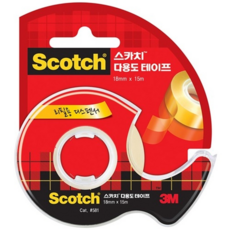 Scotch 스카치 다용도 투명 테이프 12mm 18mm 522D 523D 581D 583D, 18mmX15m, 1개