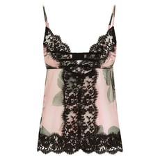 돌체앤가바나 플로럴 프린트 쇼트 나이트 드레스