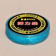 비탄성 염주끈 밴딩 불교용품 염주 염주줄 염주만들기, V. 파란색 크리스탈 탄성 코드 1.0mm 약 15미터