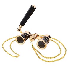 조절 가능한 손잡이와 체인이 있는 미니 오페라 안경 극장 발레 콘서트 뮤지컬 및 라이브 공연을 위한 컴팩트 휴대용 쌍안경 - 여성 남성 성인을 위한 선물 선택(블랙, 조절 가능한 손잡이와 체인이 있는 미니 오페라 안경,