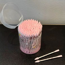 면봉 귀여운 고양이 귀청소 화장품용 성인용 귀이개 코튼, 마이멜로디 면직물 꼬치 180개입, 1개