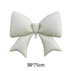 무광 나비 모양 포일 풍선 대형 컬러풀 헬륨 샤워 생일 웨딩 파티 장식, 1개, 5. bow A white