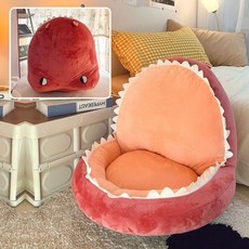 상어 좌식 방석 쿠션 공룡쿠션 귀여운 소품 독서공간, 붉은악어