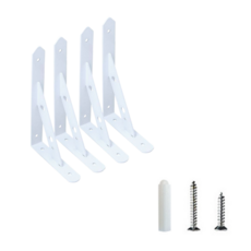 후스픽 튼튼한 선반받침대 경첩 브라켓 벽선반 지지대 받침대 기억자 꺽쇠 까치발, 4개