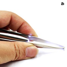 왁싱 족집게 LED 정밀 핀셋 털 미세모 눈썹 수염 뽑기편한, 1개